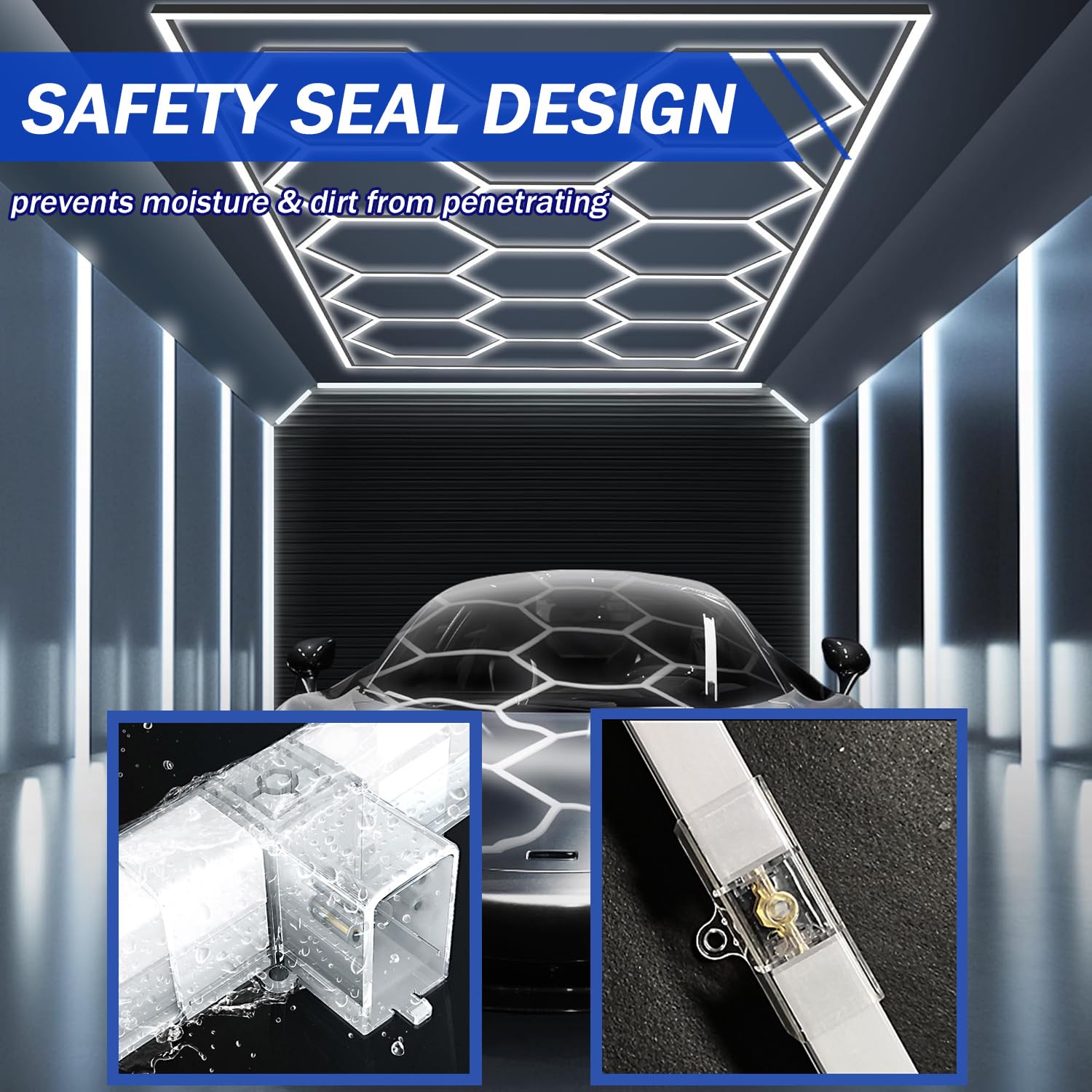 Amazon.co.jp : DHYBDZ 六角形 LED ガレージ ライト、長方形フレーム